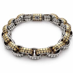 John Hardy Dot 18K Yellow Gold and 925 Sterling Silver Bracelet
